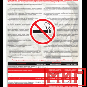 Фото 16 - Курение запрещено, плакат.